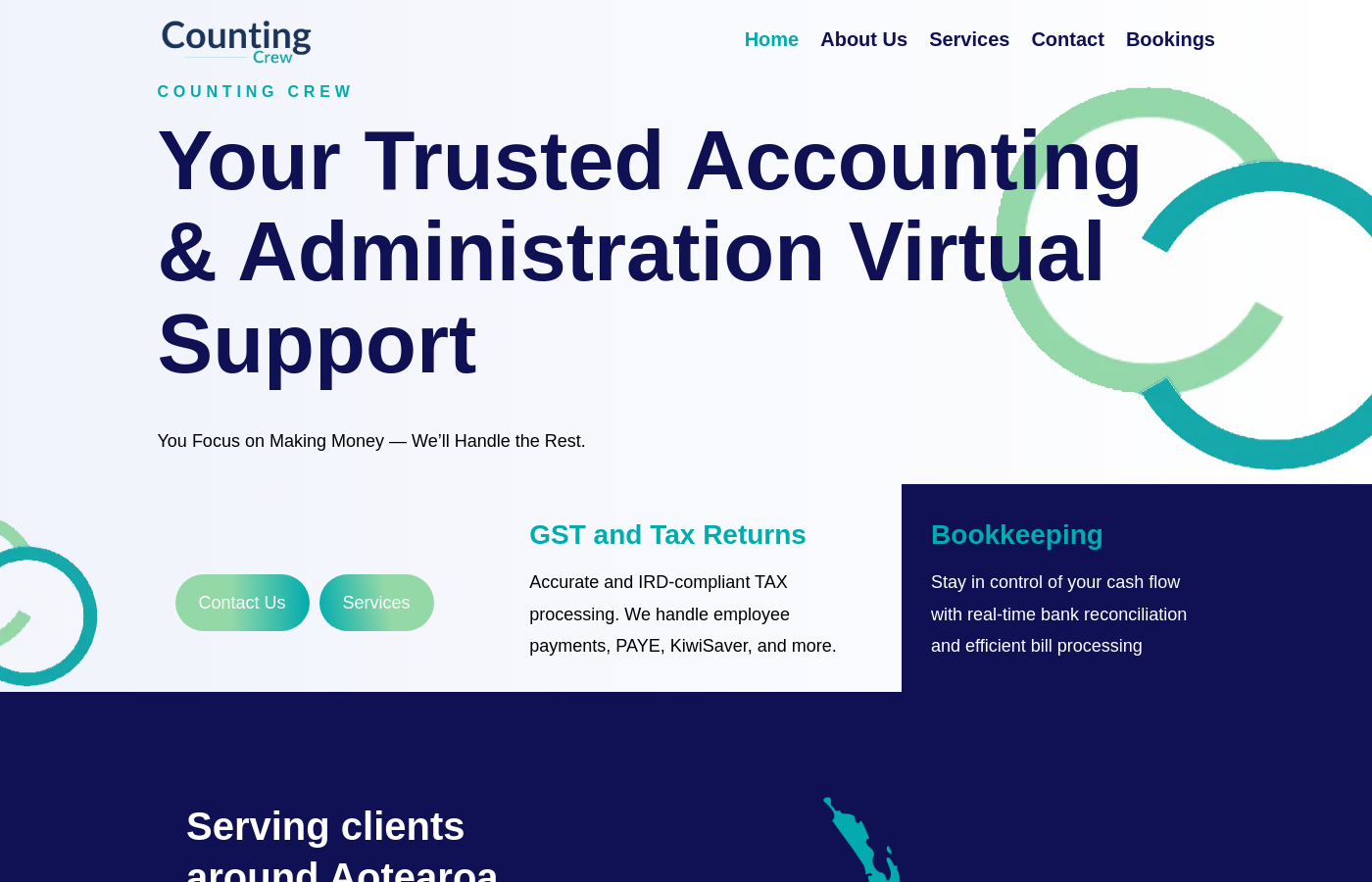 Counting Crew website screenshot