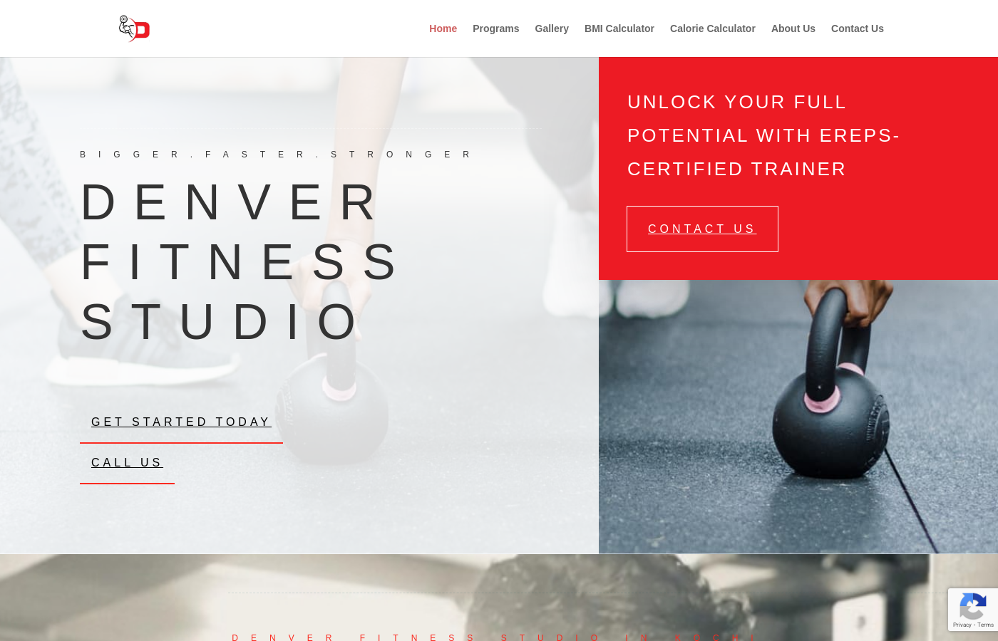 Denver Fitness Studio website screenshot