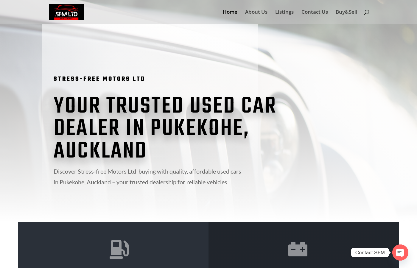 Stress Free Motors website screenshot