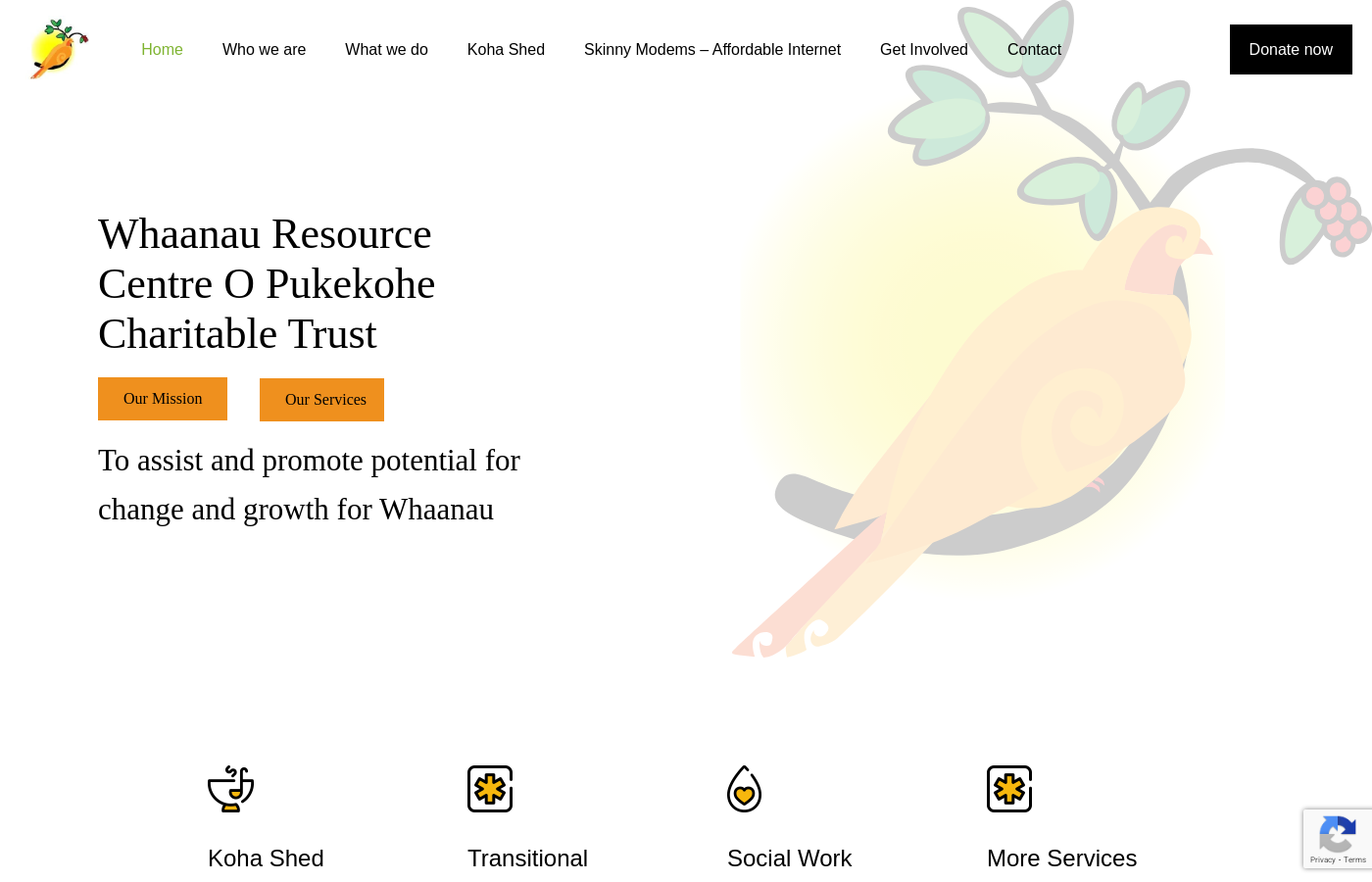Whaanau Resource Centre website screenshot